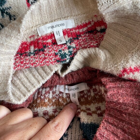 Bundle of 2 Maurices Women's Sweaters, Trees & Trucks - Size Small - Picture 12 of 13